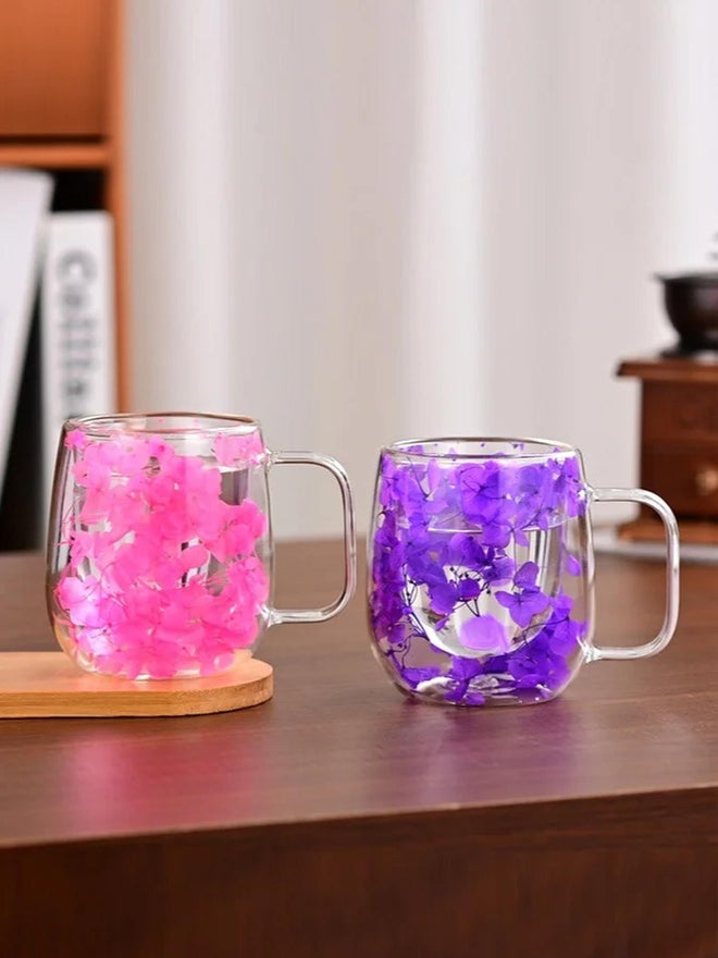 1CHASE Set of 2 - Borosilicate Double Wall Coffee Cup 250ml - Image 1